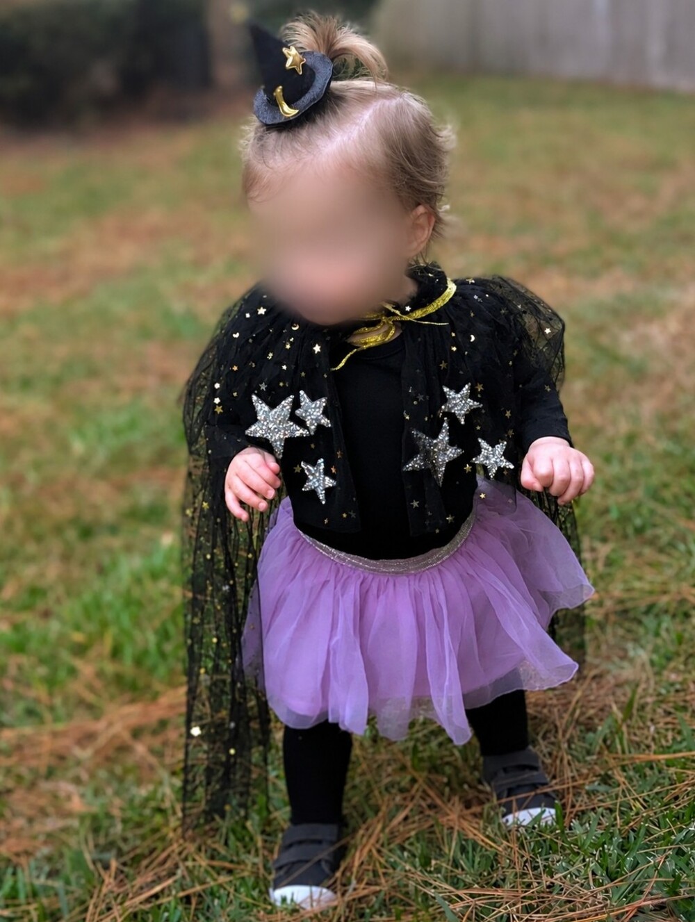 Witches Custom Star-Embellished Kids Costume Cape With Skirt - 12M